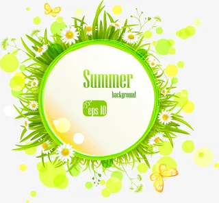 春天清新花环免抠