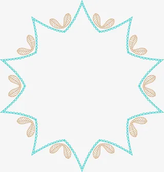 绿色线条框架免抠