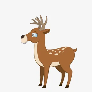 卡通梅花鹿免抠