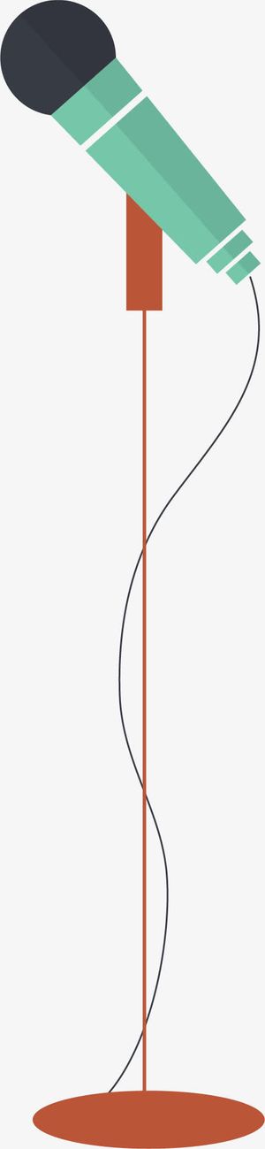 卡通立式话筒免抠