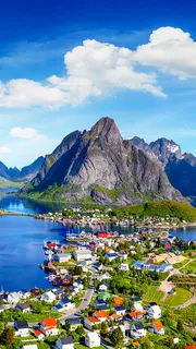 清新小镇H5背景高清