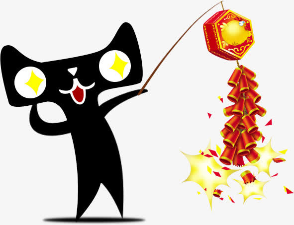 放鞭炮的天猫卡通招聘免抠