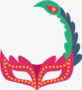 卡通舞会面具免抠