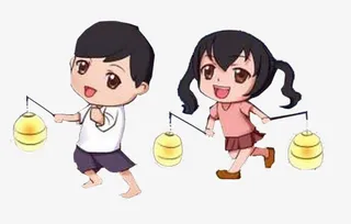 儿童正月十五提灯笼免抠