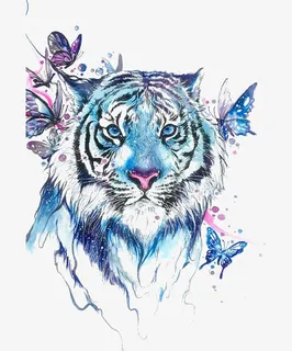 水彩老虎免抠 水彩老虎免抠