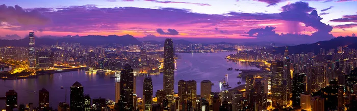 夕阳城市海报背景高清