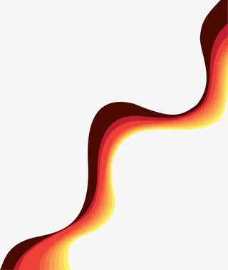 矢量手绘渐变曲线免抠