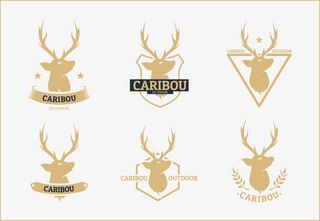 咖啡色小鹿贺卡免抠