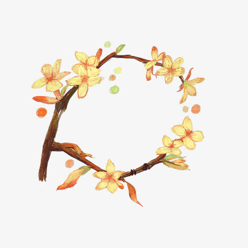 手绘花朵免抠