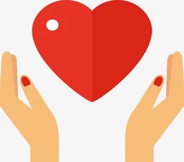 双手托起的爱心免抠