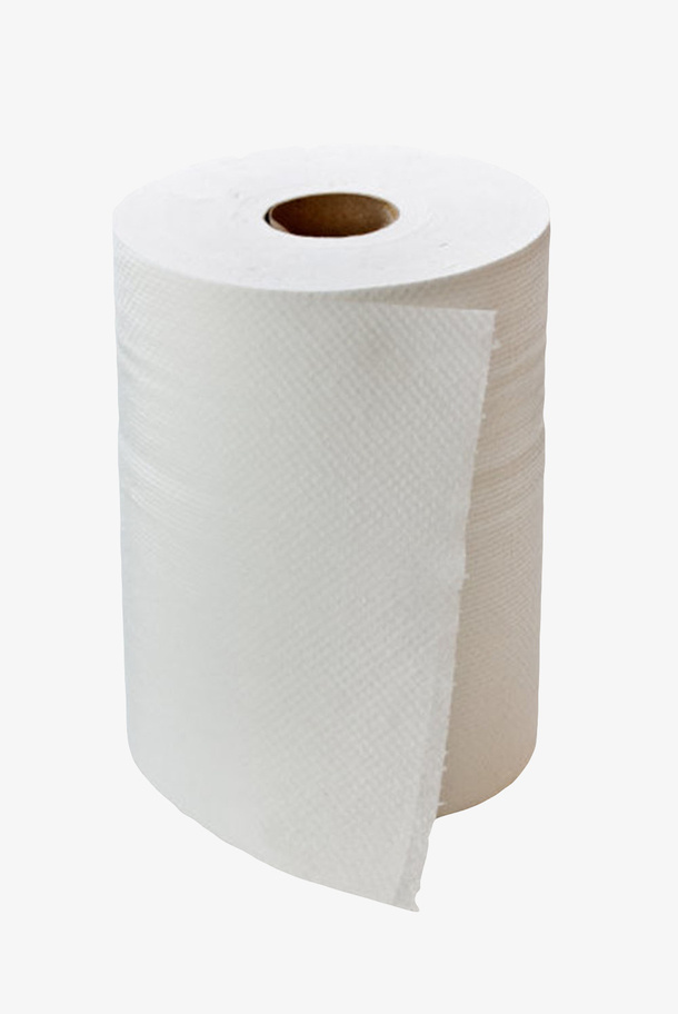 白色圆形带皱纹的卷纸实物免抠