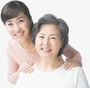 母女人物温馨孝心免抠
