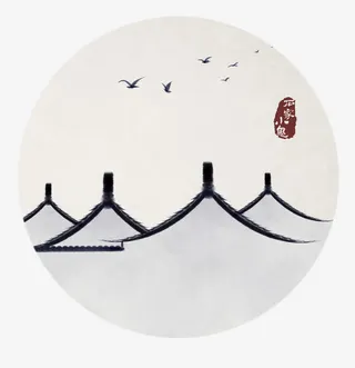 房子水墨图标免抠