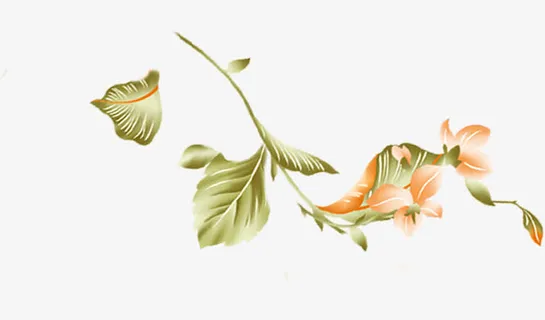 黄色花朵绿色树叶装饰纹理免抠