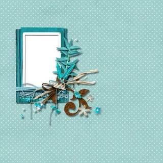 植物卷纹相框边框免抠