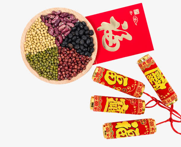 高清新年鞭炮免抠