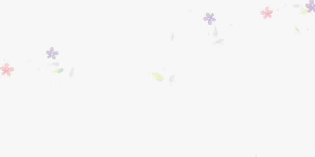 紫色春天花朵美景模糊免抠