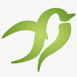 绿色的燕子标志图标免抠