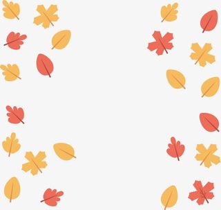 秋天落叶边框免抠
