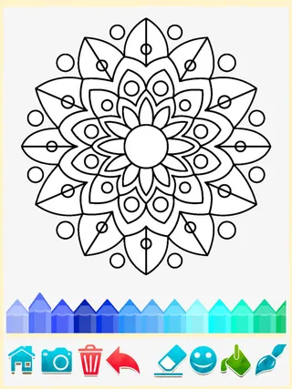 千层花朵涂色免抠