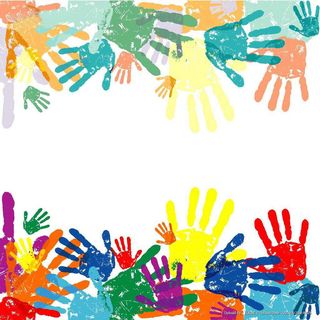 彰显年轻活力四射的手印背景图片高清