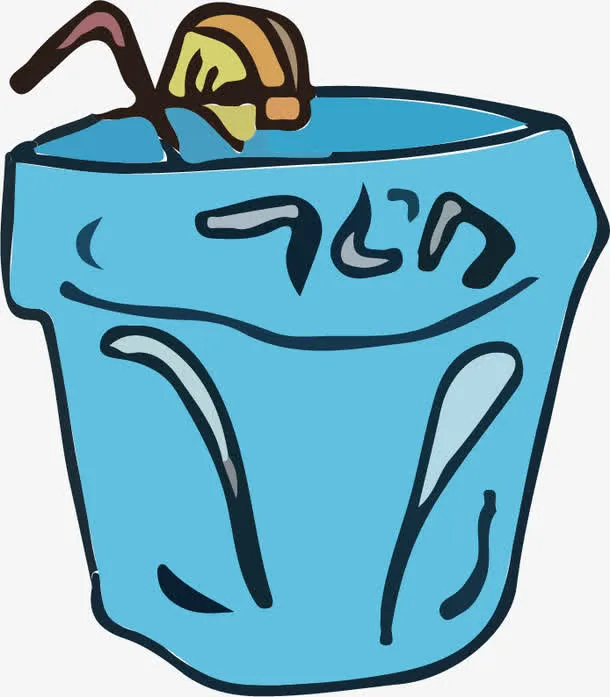 卡通抽象夏日饮品简笔画免抠