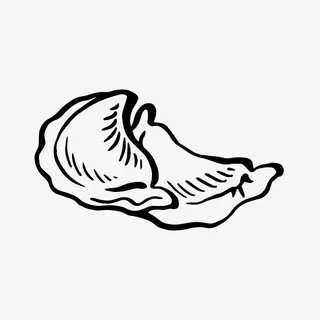 手绘黑色中国传统食物饺子免抠