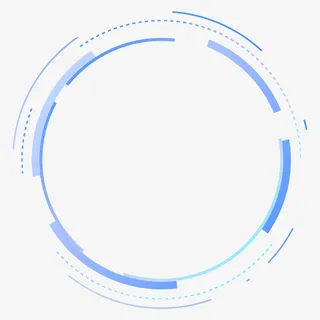 蓝色简约科技圆圈免抠