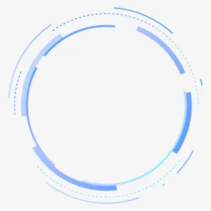 蓝色简约科技圆圈免抠