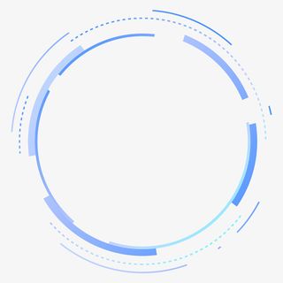 蓝色简约科技圆圈免抠