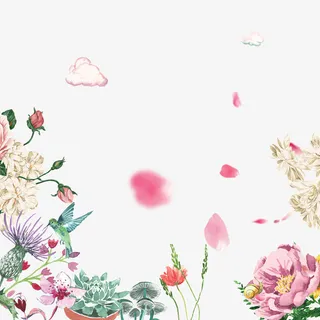 小清新春天文艺免抠