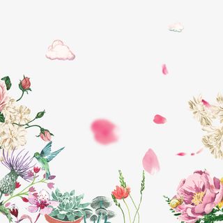 小清新春天文艺免抠