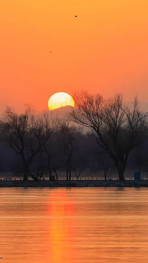 夕阳西下一片红高清