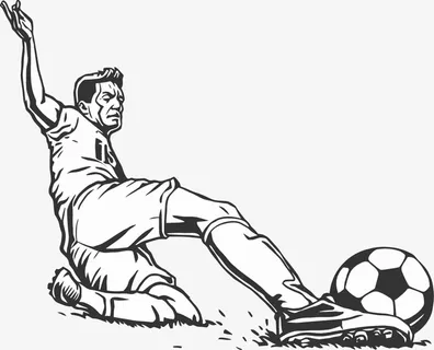 矢量运动足球人物免抠