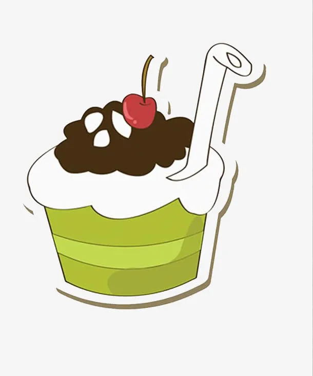 卡通手绘冰沙免抠