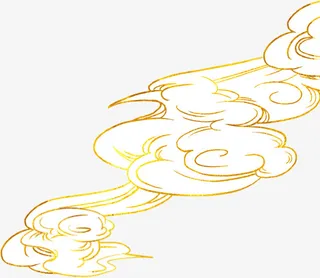 国潮元素祥云烟云免抠