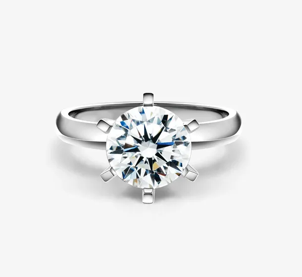 一颗钻戒实物简图免抠