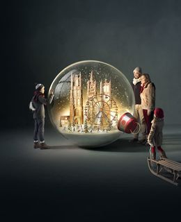 梦幻童话城市水晶球免抠