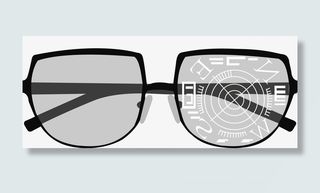 手绘柯南眼镜免抠