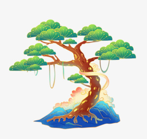 松树元素设计图免抠