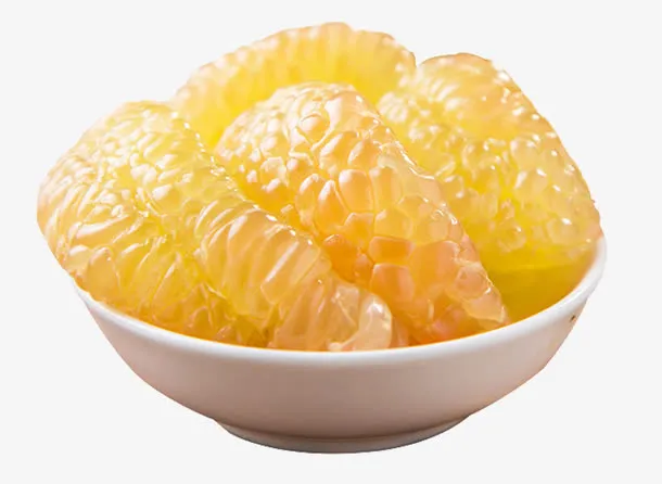 黄色柚子肉柚子罐头免抠