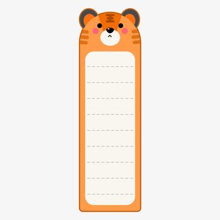老虎扁平儿童书签免抠