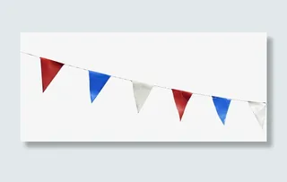 创意个性装饰三角红旗免抠图免抠