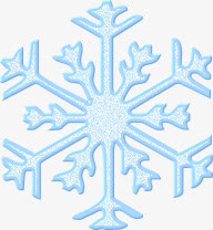 雪花蓝色装饰免抠