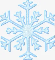 雪花蓝色装饰免抠