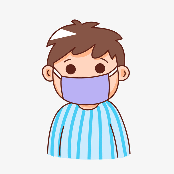 手绘病人卡通人物素材免扣免抠