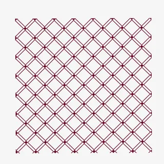 红色手绘菱形网格免抠