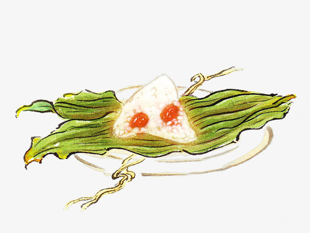水彩粽子免抠