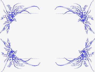 复古花纹边框免抠