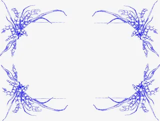 复古花纹边框免抠